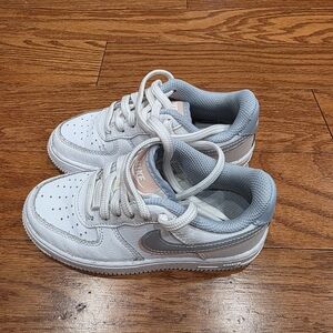 Nike Air Force I Pink and Gray-kids 11
